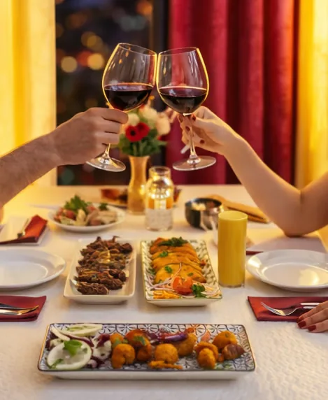 Jantar a dois no Namastey India, restaurante indiano em Massamá